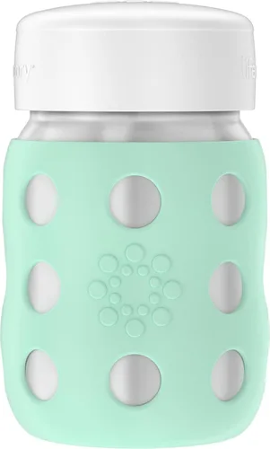 Miniatura 8 de Lifefactory Biberón de cuello ancho aislado al vacío de acero inoxidable de 8 onzas con pezón para sorber, melón, LS2251WCA4 Cantaloupe