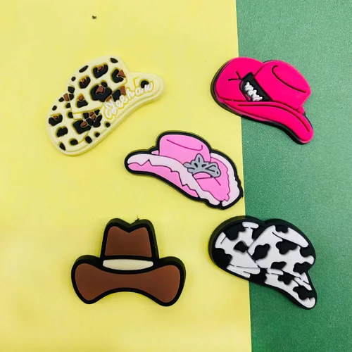 Miniatura 5 de 30 50 dijes bohemios de vaquera rosa para zapatos para decoración de zuecos Crock, sandalias de paz, accesorios para niñas, mujeres, niños