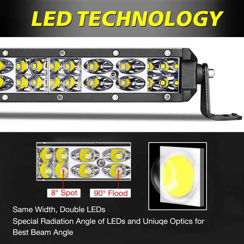 Miniatura 3 de Barra de luz LED delgada de 5 pulgadas, AKD Part 72W, combinación de haz puntual y amplio, cápsulas LED pequeñas, luces de conducción todoterreno