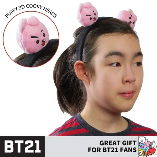 Miniatura 13 de Concept One BT21 LINE FRIENDS - Diadema bordada de felpa 3D para mujer, Chimmy