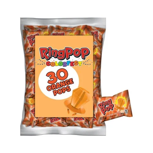 Miniatura 13 de Ring Pop - Dulces de Navidad rojos en forma de piruleta, 30 unidades envasadas individualmente con sabor a cereza roja, tamaño completo, divertidos