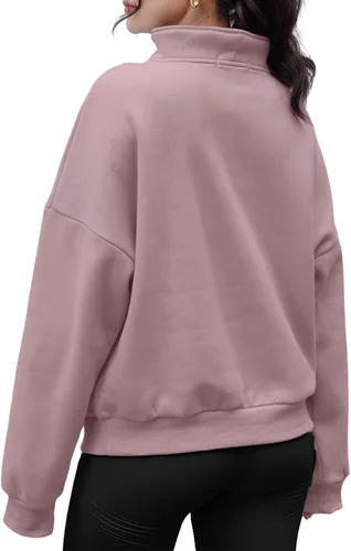 Miniatura 3 de Trendy Queen Sudaderas con media cremallera, sudaderas con capucha de gran tamaño, suéteres de otoño 2023 Y2K ropa de invierno