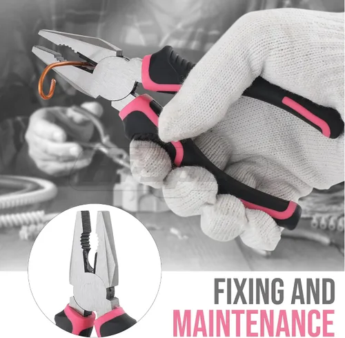 Miniatura 4 de Juego de herramientas Hi-Spec de 25 piezas, rosa, para el hogar, kit de bricolaje para mujeres. Juego de herramientas pequeñas y mini, básicas