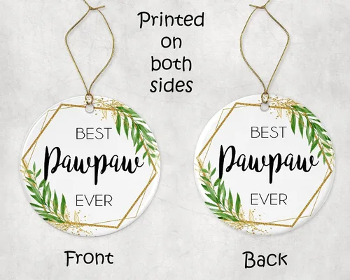 Miniatura 3 de Adorno de Navidad de papaya – Adorno de Navidad para papaya de hijo – Regalos de papaya para hija – La mejor papaya jamás impresa en ambos lados