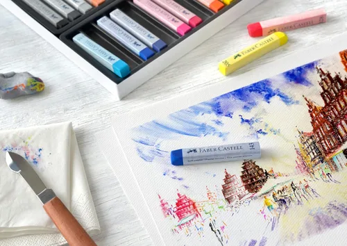 Miniatura 3 de Faber-Castell 128324 Goldfaber Studio - Tizas suaves pastel (24 unidades), varios