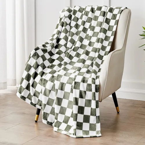 Miniatura 10 de Edenleaf Manta a cuadros rosa, manta de forro polar ultrasuave para sofá, cama y viajes, mantas de lujo para todas las estaciones, 50 x 60 pulgadas