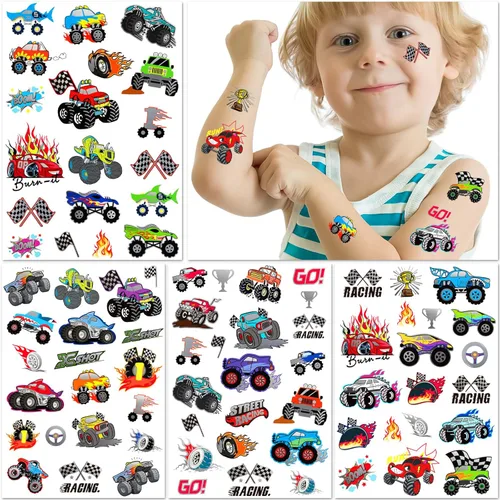 Miniatura 2 de 75 piezas de tatuajes temporales Hot Wheels para niños, decoraciones de cumpleaños Hot Wheels, recuerdos de fiesta Hot Wheels, tatuajes temporales