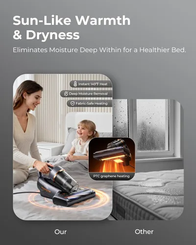 Miniatura 3 de Jimmy BX7 Pro Max - Aspiradora de colchón de grafeno con sensor de polvo, aspiradora de cama con luz UV, potente succión de 16 Kpa de 550 W