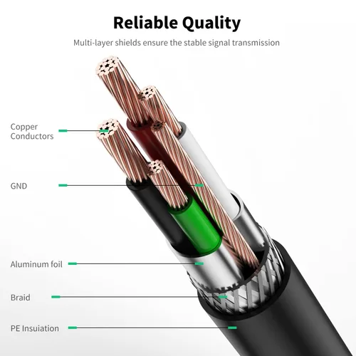 Miniatura 4 de XXONE Cable USB de 30 pies, tipo A-macho a macho B, chapado en oro para impresora/escáner