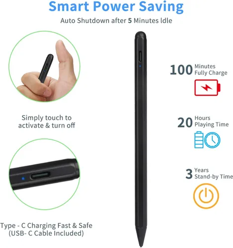 Miniatura 5 de Lápiz óptico para HP Envy X360 Convertible 2 en 1 con pantalla táctil portátil (15.6 pulgadas), lápiz digital activo de punta fina para HP Envy X360