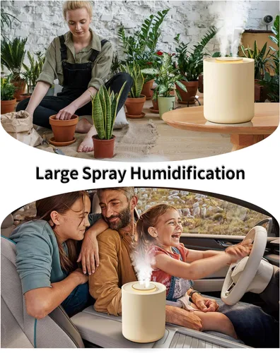 Miniatura 7 de Humidificador pequeño portátil, humidificadores pequeños de 50.7 fl oz para dormitorio de bebé, humidificadores portátiles de escritorio personal