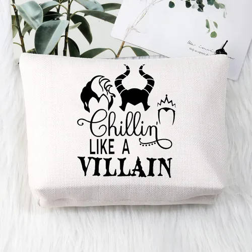 Miniatura 3 de BDPWSS Malvado Females Regalo Villano Amante Bolsa de maquillaje Chillin' Like a Villain Gift Evil Group Gift Bad Witches Cosmetic Bag