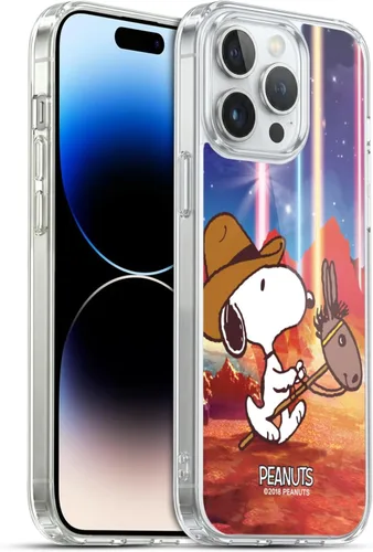 Miniatura 56 de Head Case Designs Funda de gel con licencia oficial de Peanuts Nebula Cactus Needles Snoopy Space Cowboy [protección de grado militar] compatible