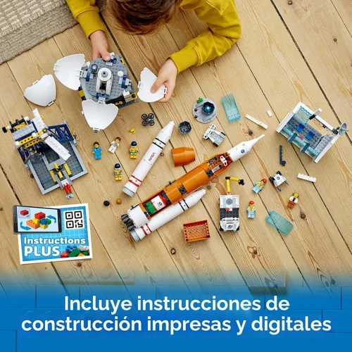 Miniatura 4 de LEGO City Rocket Launch Center - Juego de juguetes de construcción 60351, juguete espacial inspirado en la NASA con cohete, torre de lanzamiento