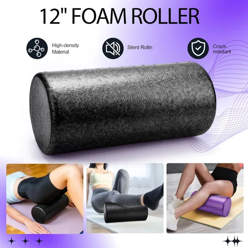 Miniatura 5 de Soulchen Juego de 12 rodillos de espuma – Kit de recuperación muscular profunda 6 en 1, incluye rodillo de espalda, bola de masaje, palo muscular