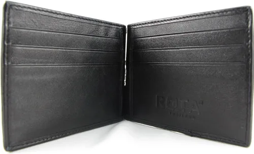 Miniatura 5 de Pelgio Cartera plegable delgada con clip de dinero para piel de Stingray