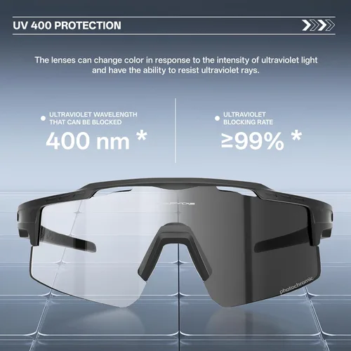 Miniatura 7 de KAPVOE Gafas de sol de ciclismo fotocromáticas para bicicleta de montaña, transparentes, MTB en bicicleta, equitación, béisbol, correr, golf