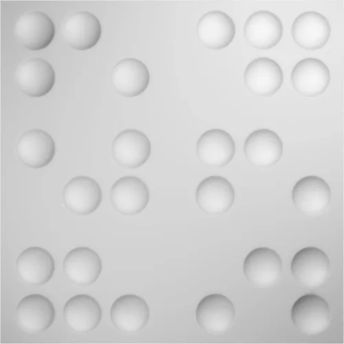 Miniatura 5 de Ekena Millwork WP20X20EMWH 19 5/8 pulgadas de ancho x 19 5/8 pulgadas de alto Emery EnduraWall Decorativo 3D Panel de pared cubre 2.67 pies cuadrados