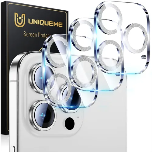 Miniatura 8 de UniqueMe para Paquete de 3 Protectores de Lente de Cámara para iPhone 15 Pro/iPhone 15 Pro Max, [Protección contra Caídas] [Compatible con Fundas]
