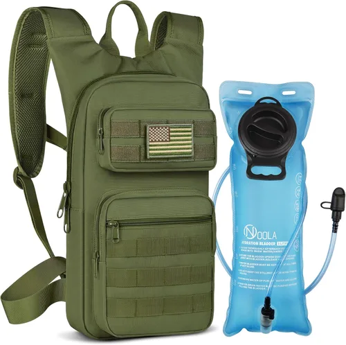 Miniatura 11 de NOOLA Mochila de hidratación con vejiga de agua de TPU de 3 L, mochila táctica de agua Molle para hombres y mujeres, paquete de hidratación