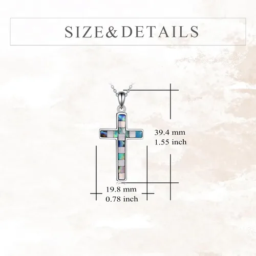 Miniatura 11 de YFN Collar de cruz de plata de ley 925 con nudo celta cruz infinito corazón amor colgante collar de 18 pulgadas