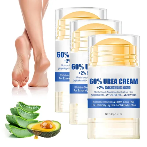 3 unidades de crema hidratante y antigrietas para pies, crema de urea de máxima fuerza para pies, loción de pies para talones, manos secas y
