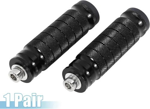 Miniatura 6 de F FIERCE CYCLE 1 par de reposapiés de aluminio de 6mm para motocicleta, set trasero plegable, reposapiés para motociclismo, estribo negro