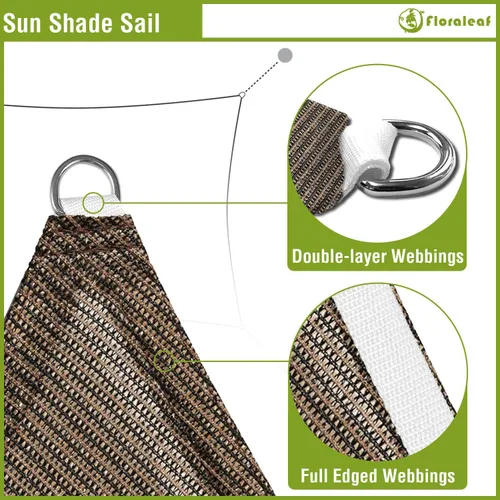 Miniatura 4 de Toldo parasol rectangular de 2 x 2 pies para patio, patio, toldo permeable para césped, jardín, actividades al aire libre, color marrón