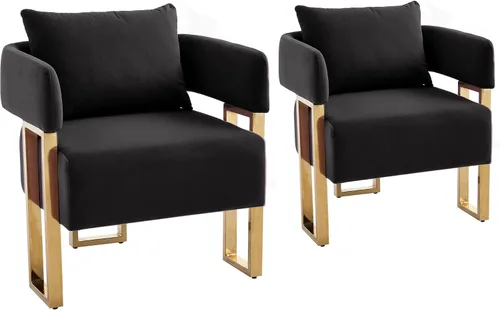 Miniatura 13 de YISHENG Silla decorativa con respaldo ajustable de 6 ángulos (90° –180°), silla de sala de estar de tela de felpilla, silla de salón tapizada, silla
