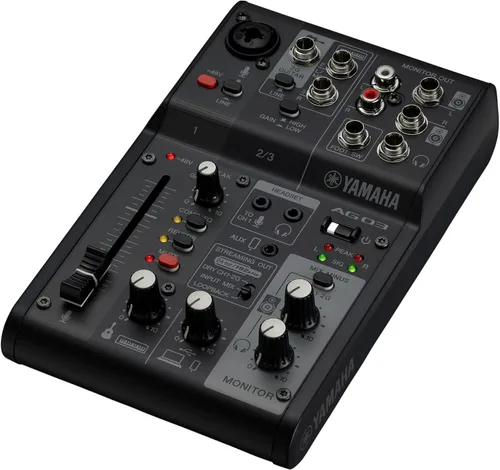 Miniatura 2 de Yamaha AG03MK2 Mezclador de bucle de transmisión en vivo negro de 6 canales/interfaz USB con Steinberg Software Suite