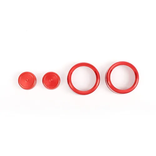 Miniatura 4 de Aleación de aluminio consola central de aire acondicionado Perillas Trim Car Accesorios para BMW Serie 3 E90 2005 2006 (rojo)