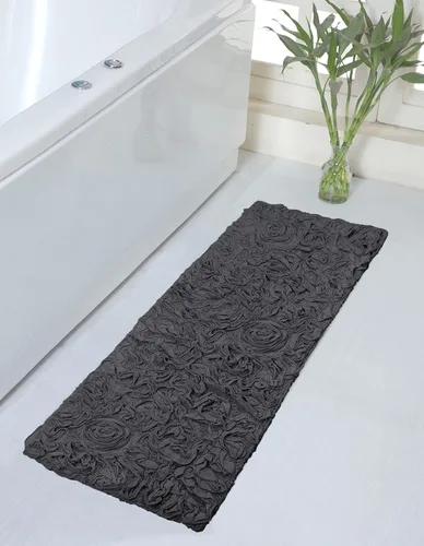Miniatura 135 de Home Weavers Bell Flower Collection - Tapetes de baño copetudos 100 % algodón, extrasuaves y absorbentes, antideslizantes, lavables a máquina, lino