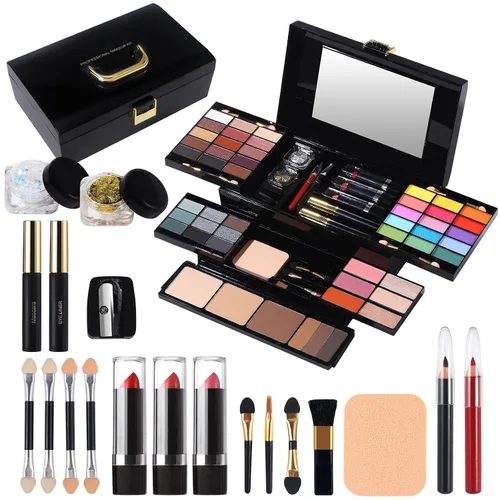 Miniatura 13 de Kit de maquillaje profesional de 177 colores para mujeres y niñas, kit completo de regalo con espejo, paleta de maquillaje todo en uno que incluye