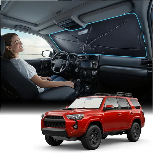Miniatura 20 de Nmoiss [Escudo térmico con revestimiento de vinilo] Parasol para parabrisas personalizado para Mazda 3, protege el automóvil de los rayos solares