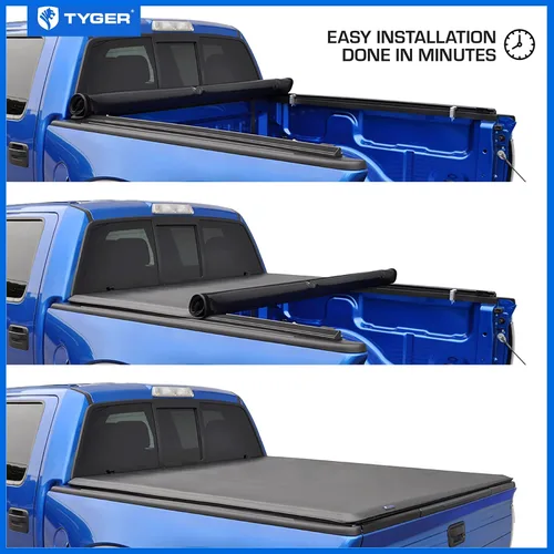Miniatura 6 de Tyger Auto T1 - Cubierta tonneau suave enrollable para caja de camioneta compatible con Nissan Frontier 2022-2026 Caja de 6 pies (73 pulgadas)