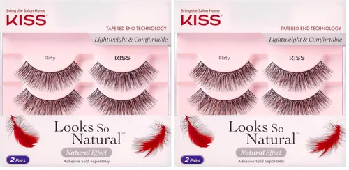Miniatura 9 de KISS Looks So Natural - Paquete múltiple de pestañas postizas, ligeras y cómodas, tecnología de extremo cónico, reutilizables, libres de crueldad