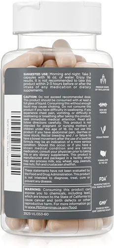 Miniatura 3 de Pure for Men Suplemento de Fibra Original Limpieza Manténgase Listo Ayuda a Promover la Regularidad Digestiva Cáscara de Psyllium, Aloe Vera