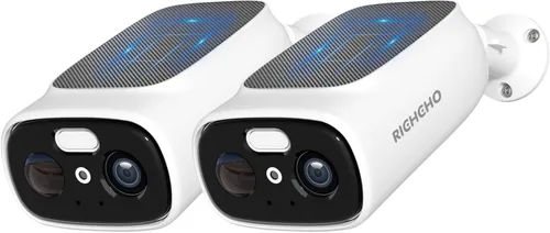 Miniatura 12 de 4 cámaras WiFi 2.4G/5G para seguridad en el hogar con panel solar integrado, cámaras de seguridad solar de 2.5 K inalámbricas para exteriores