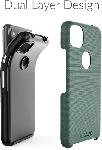 Miniatura 5 de Crave Dual Guard Pixel 4a - Funda para celular de doble protección para Google Pixel 4a Verde bosque