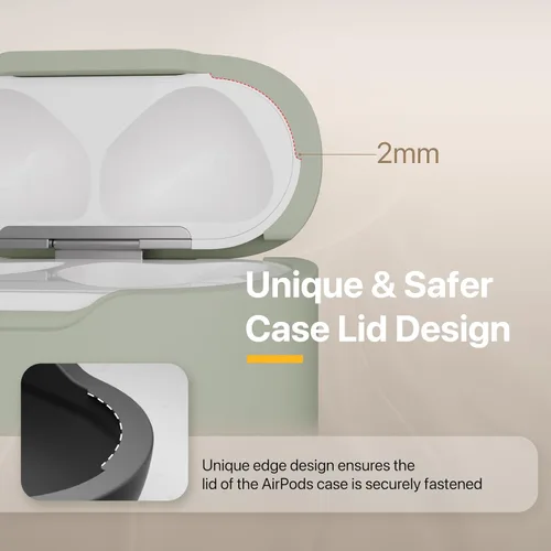 Miniatura 5 de MAGEASY Funda diseñada para estuche de AirPods Pro 2 - Funda protectora a prueba de golpes para AirPods Pro y Pro 2, resistente a las manchas, suave
