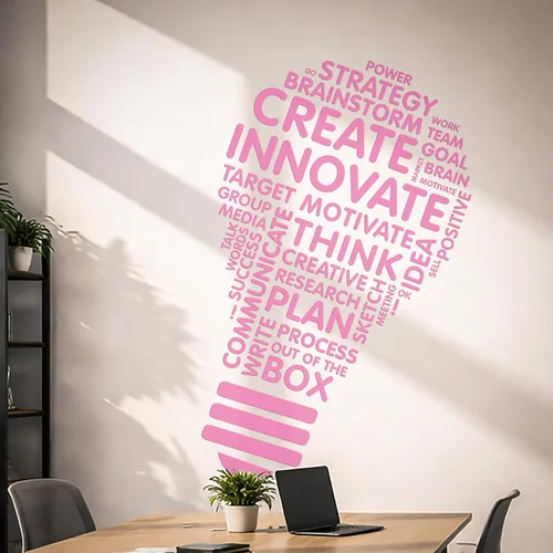 Miniatura 23 de Create Innovate - Calcomanía inspiradora para pared de oficina, ventana, aula, escuela, negocios, motivacional, bombilla de ciencia, regalo