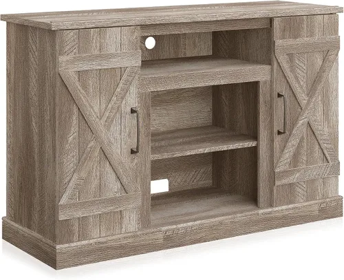Miniatura 22 de BELLEZE Soporte de TV de 47 pulgadas con calentador eléctrico de chimenea de 18 pulgadas y consola de centro de entretenimiento multimedia para TV