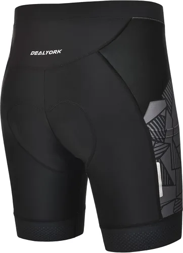 Miniatura 7 de DEALYORK Pantalones cortos de ciclismo acolchados para hombre, ropa interior de bicicleta con acolchado 3D, forro de montaña, para ciclismo