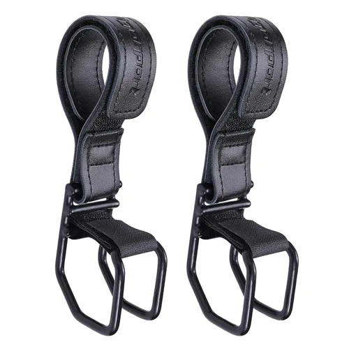 Vigorport Baby Stroller Hooks for Hanging Diaper Bags, Genuine Leather Stroller Organizer Clip for Purse Shopping, Wonderfold Wagon, Snap and Go