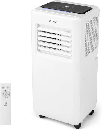 Miniatura 13 de COSTWAY Aire acondicionado portátil, espacios de 10000BTU de hasta 350 pies cuadrados, con control remoto, temporizador de 24 horas y kit de Gris