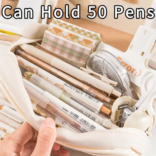 Miniatura 2 de Estuche de lápices de gran capacidad de 5 compartimentos, estuche grande para lápices, bolsa de bolígrafos, caja de lápices, organizador