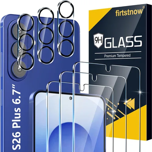 Miniatura 13 de firtstnow Paquete de 3 protectores de pantalla de vidrio para Samsung Galaxy S25 Plus [6.7 pulgadas] + Paquete de 3 protectores para lentes
