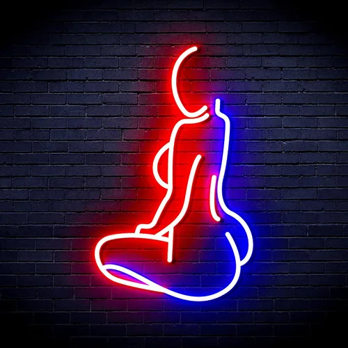 Miniatura 28 de ADVPRO Señora Back Shape Flex Silicone LED Neon Sign - Azul - st16s32-fnu0267-b
