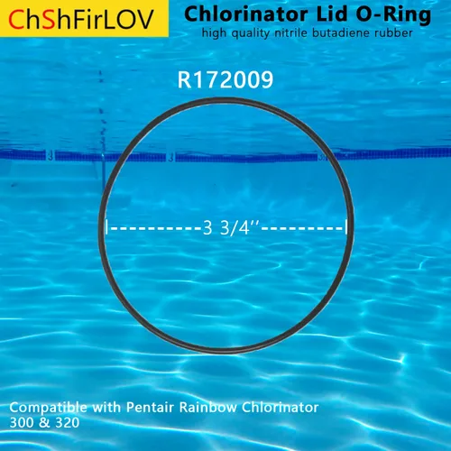 Miniatura 2 de R172009 O-283 - Junta tórica de tapa de clorador para clorador Pentair Rainbow Chlorinator 300 y 320 piezas de repuesto (2 unidades) + grasa