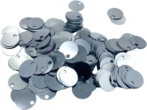 Miniatura 26 de Paillettes de lentejuelas redondas planas de 0.787 in, 285 piezas de 0.78 pulgadas, agujero de 0.78 pulgadas, surtido de lentejuelas acrílicas, 1,76